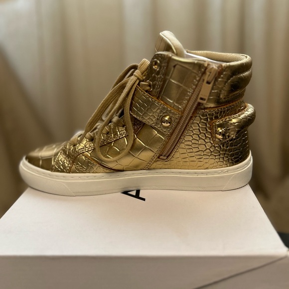 Aldo Metallic High Top Sneakers - Picture 3 of 7